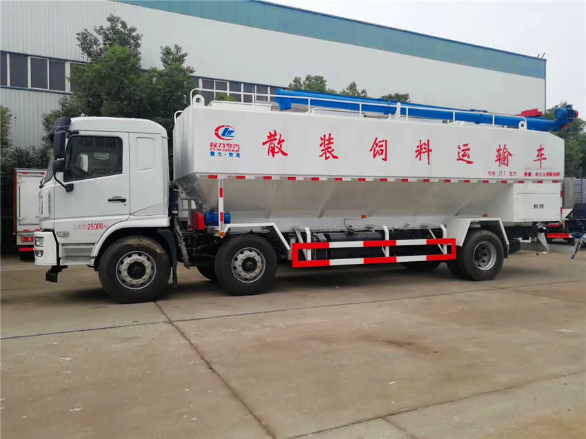 陜汽軒德小三軸30立方散裝飼料車